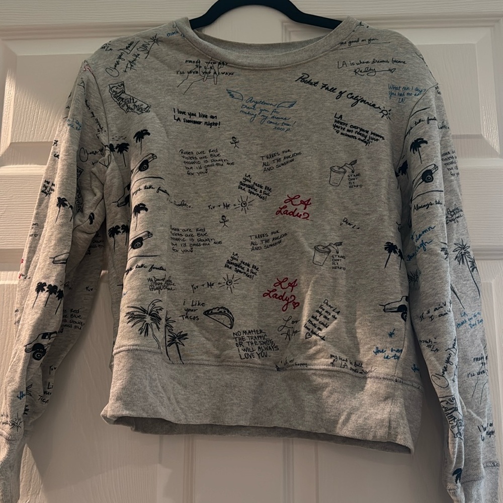 Paige Los Angeles theme sweatshirt. Size XS